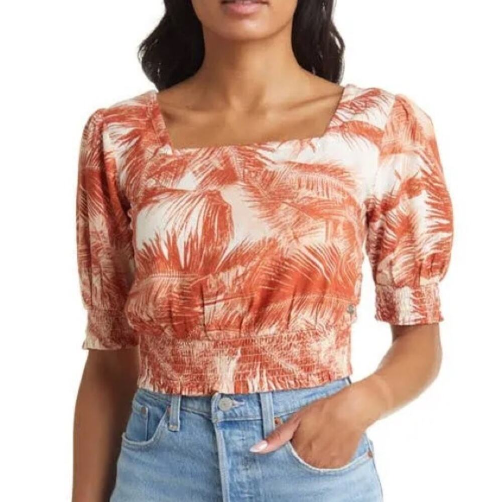 NWT Roxy Smocked Crop Top Size XL